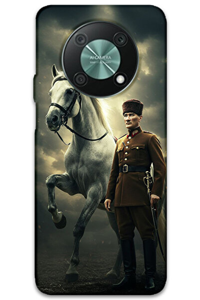 MRCİLETİSİM غطاء خلفي لهاتف هواوي نوفا Y90 بنمط HD مطبوع - أتاتورك شيمبك