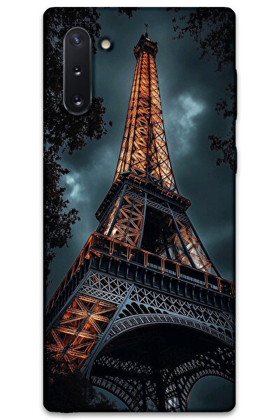 MRCİLETİSİM غطاء خلفي لهاتف سامسونج جالاكسي نوت 10 بنمط HD مطبوع - برج ايفل