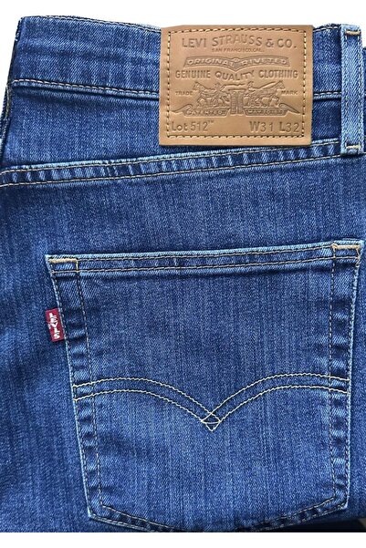 Levi's 512 Slim Taper Stretch Fabric Stretch Fabric Jeans Dark Blue