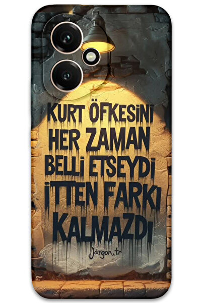 MRCİLETİSİM غطاء خلفي لهاتف هواوي هونور 400 بنمط HD مطبوع - غضب الذئب