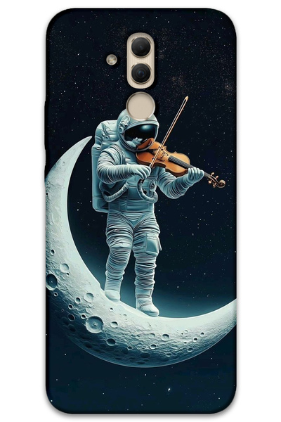 MRCİLETİSİM غطاء خلفي لهاتف هواوي ميت 20 لايت بنمط HD مطبوع - كمان رائد الفضاء