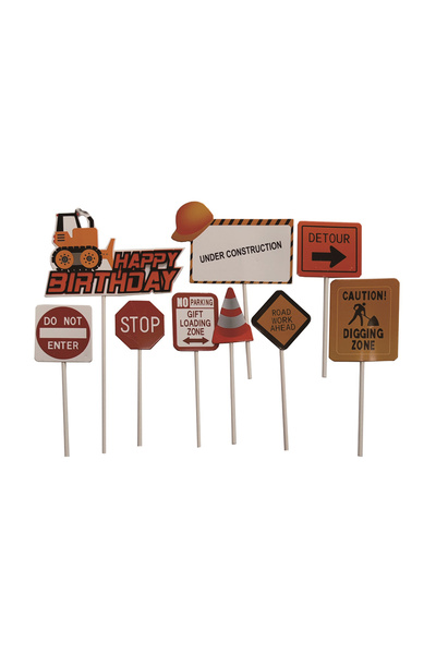 Mirific Party Set topper, multicolor, 19.5×9 cm, construction indicators, PPQT8004