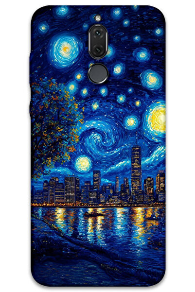 MRCİLETİSİM غطاء خلفي لهاتف هواوي ميت 10 لايت بنمط HD مطبوع - فن الشاطئ