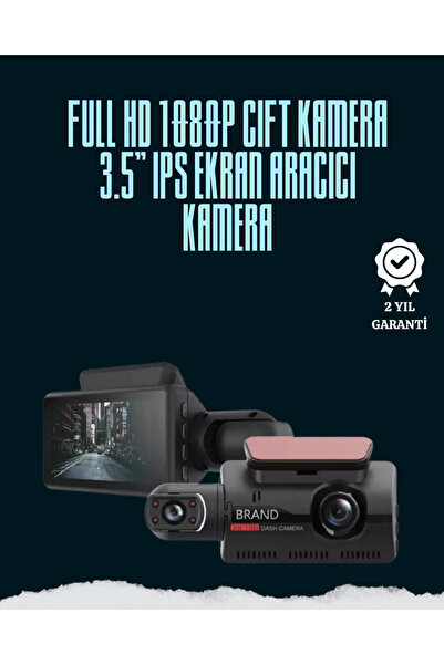 CT STONES كاميرا داخل السيارة بعدسة مزدوجة - حماية أثناء الركن ورؤية ليلية وخ...