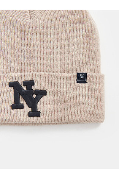 LC Waikiki Create Your Style from Uzg Store |   Ny Embroidered Men's Knit Beanie