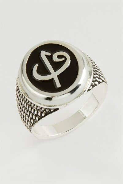 ZERO LAND Lvsqvr Vav Elif Metal Men (12650) Ring-Silver Color