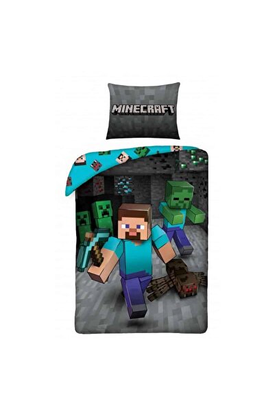 MINECRAFT Steve and the Creepers bedding – 100% cotton, 2 sides reversible