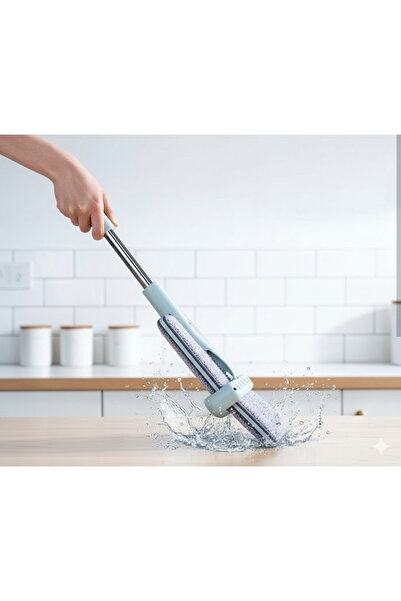 TEMİZAX Kovasız 360° Mikrofiber Kendinden Sıkmalı Mop – Pratik Tablet Mop Pas...