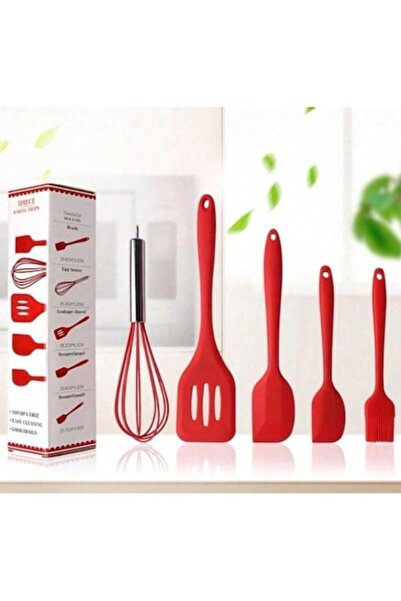 OEM 5-piece kitchen utensil set, food-grade silicone