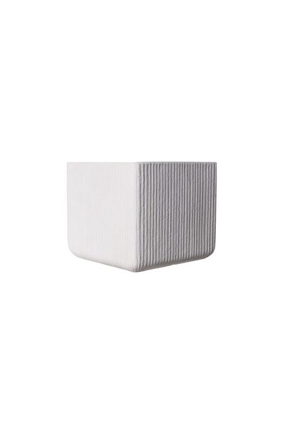 SUPERGREENS Square Stripe White Planter S 23x23x22