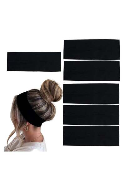 Sky Shine Black Headbands for Women Hair 12 Pcs
