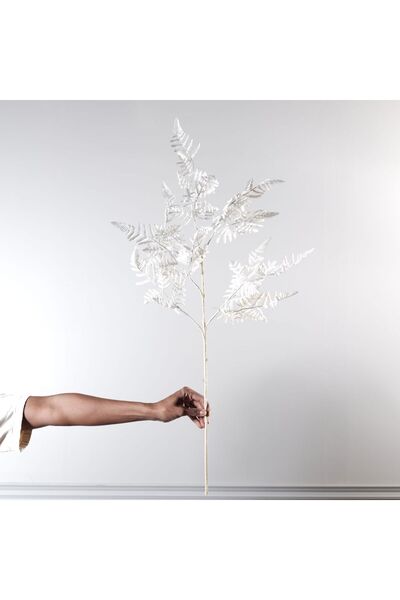 SUPERGREENS Fern White Artificial Plant 89 cm (white)