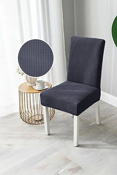 ARİFE HOME غطاء كرسي قماش قابل للتمدد غطاء كرسي بنمط مربع قابل للغسل قطعة واحدة