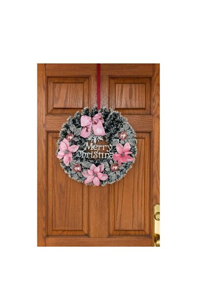 First Choice Christmas Decorative Wreath 40cm with Bow, Baubles and Flowers