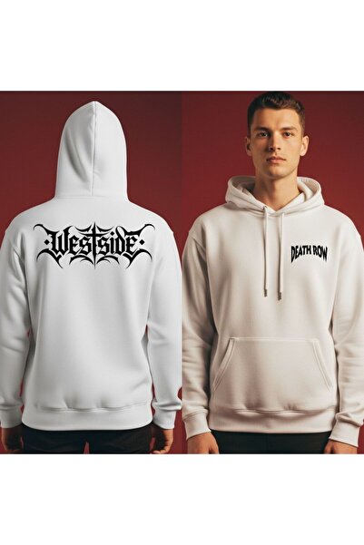 Etoile Studio Unisex White Oversized Hooded Sweatshirt Design Deatrow