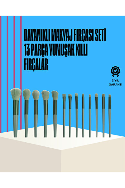 toyigoo Prenosivi ergonomski set četkica za šminkanje lica i očiju od 13 delo...