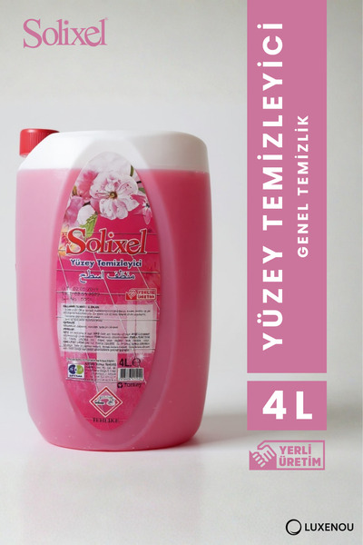SOLİXEL Genel Yüzey Temizleyici Kalıcı Koku Pembe 4 Litre