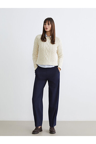 LC Waikiki Sparkling Selections from Shining Store |   Women's Trousers with Elastic Waistband