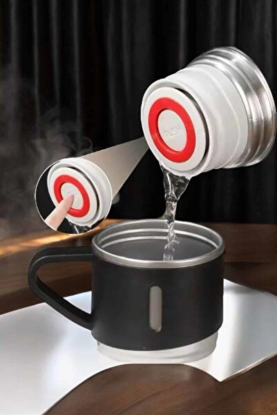 toyigoo Stylish and Durable Thermos Set with 3 Cups and Long-Term Heat Preser...