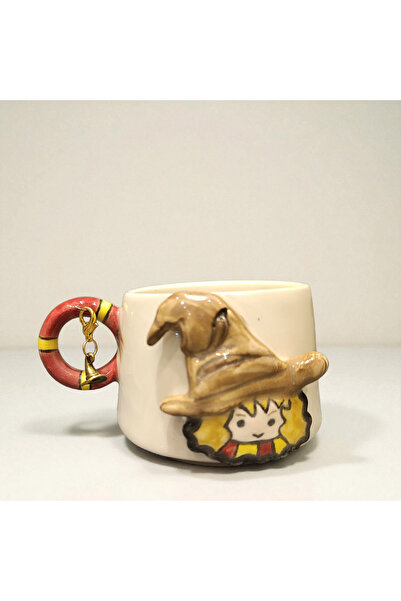 Boni Bon Collection Design كوب سيراميك مصنوع يدويًا لهاري بوتر مع نقش ثلاثي الأبعاد وهدية لهيرميون