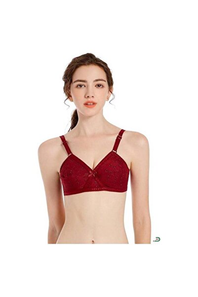Sky Shine Dhabeena Lace Underwire Bra 38B Shape with Comfort Maroon Color