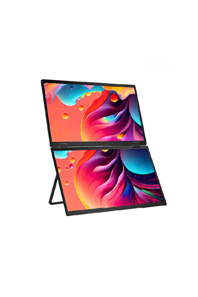 Trimonitör 15.6″ Katlanabilir İkili Monitör