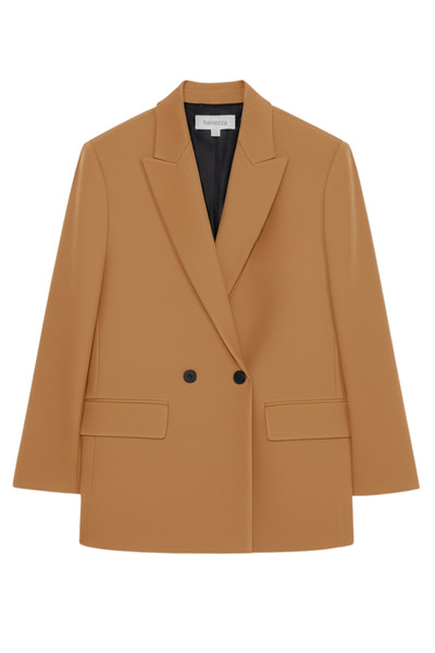 Hanezza Çift Düğmeli Blazer Ceket | Plus Size