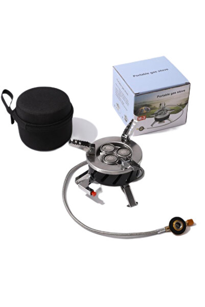 Generic موقد غاز البوتان ثلاثي الشعلات صديق للبيئة من OEM بثلاثة رؤوس للتخييم والنزهات