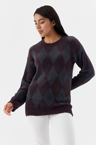 Shopping Shop Baklava Patterned Soft Sweater Murdum