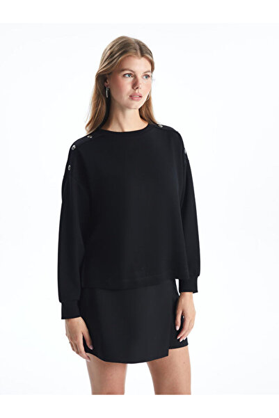 LC Waikiki طاقم الرقبة البلوز المرأة كبيرة الحجم