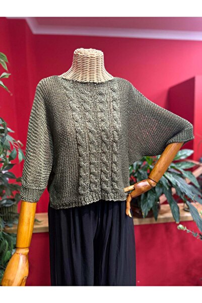 Yılday Gür Butik Khaki Hair Knitwear Sweater
