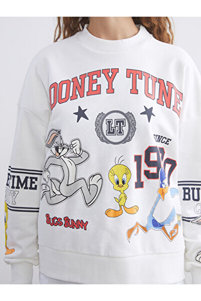 LC Waikiki Bugs Bunny Printed Oversized Women's Sweatshirt