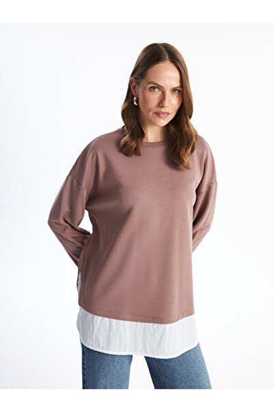 LC Waikiki طاقم الرقبة البلوز المرأة كبيرة الحجم