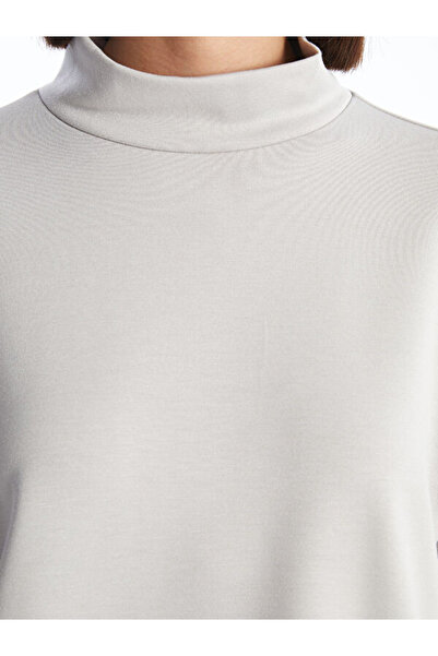 LC Waikiki Stand Collar Plain Long Sleeve Women's Sweatshirt