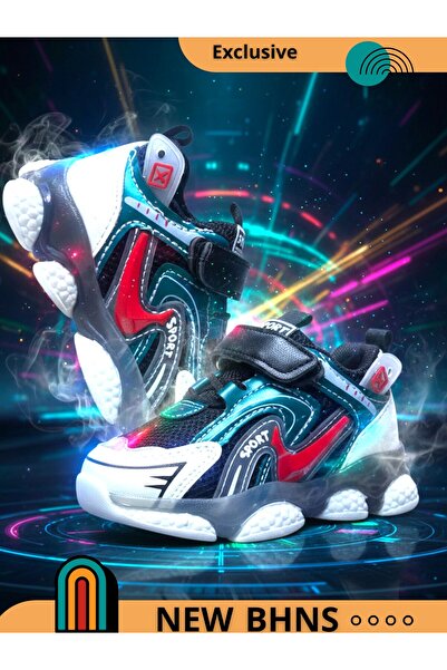 BHNS Lightweight LED light-up sports shoes for children, suitable for girls and boys. These stylish shoes feature light-up elements.