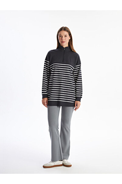 LC Waikiki Γυναικείο φούτερ με ριγέ γιακά