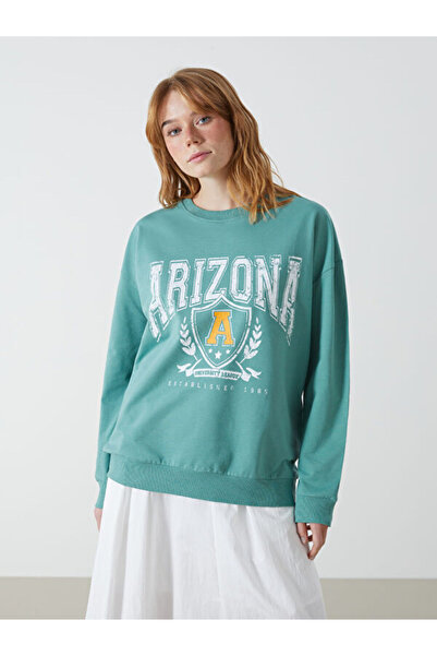 LC Waikiki طاقم الرقبة المطبوعة البلوز المرأة