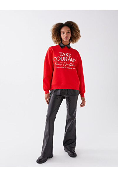 LC Waikiki Crew Neck Printed Long Sleeve Women's Sweatshirt