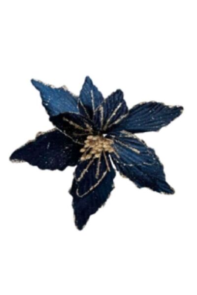 Caelia altın şeritli yılbaşı kumaş çiçeği ata çiçeği yılbaşı ağacı çiçeği