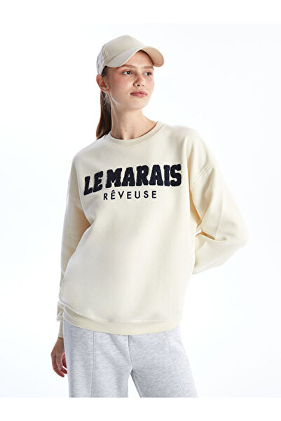 LC Waikiki Огромна дебела дамска блуза с бродерия на велосипед на врата