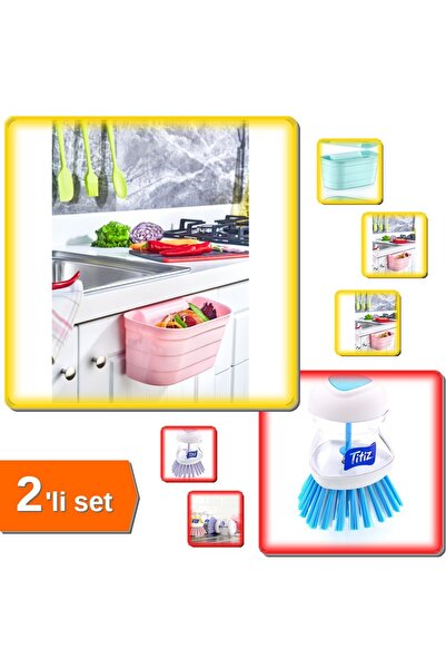 HerEveOyuncak Dolap Kapağı Organizeri - Tezgah Çöp Kutusu + Deterjan Hazneli ...