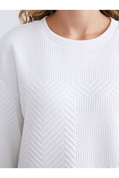 LC Waikiki Crew Neck Self Patterned Women's Sweatshirt