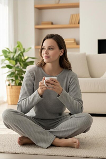 MORRO طقم ملابس منزلية شتوية للنساء مصنوع من القطن بنسبة 100% |   طقم بيجامة ...