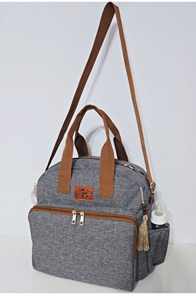 USF Mother Baby Care Backpack, Hand Shoulder Bag Organizer Functional Thermal Baby Bottle Bag with Compartments