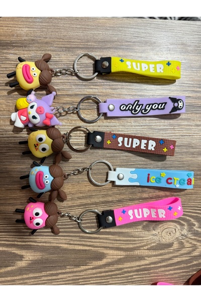 ŞAMPİYON TİCARET 5 قطع من سلسلة المفاتيح السيليكونية المتنوعة