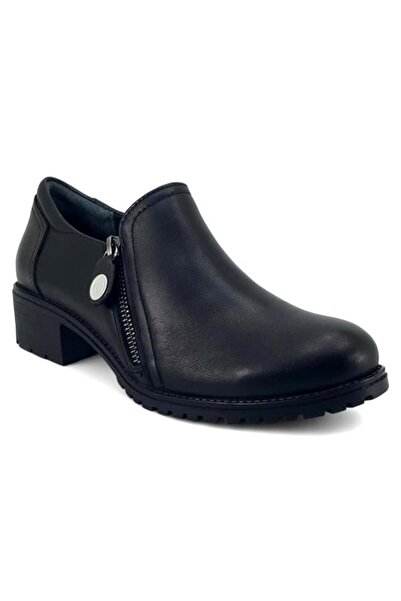 Mammamia 775 Genuine Leather Casual Women's Shoes-Black