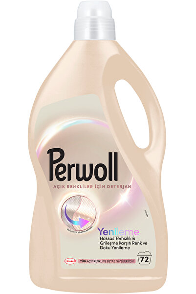 Perwoll Detergent lichid pentru culori deschise 3,96 l – 72 spălări Protecție...