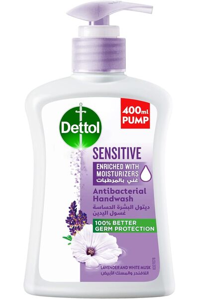 Dettol Sensitive Hand Wash (Sensitive Skin) - Antibacterial - 400 ml - Lavender & White Musk