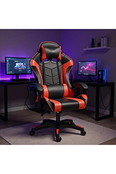 HayaBazaar Premium Ergonomic Gaming Chair With Adjustable Footrest, Lumbar Support & 360° Rotation