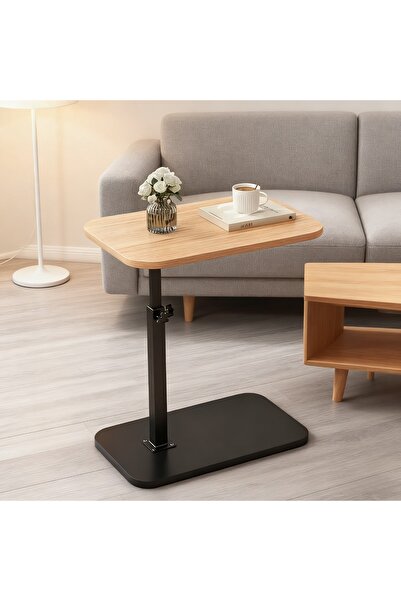 Roam shop C-Shaped End Table,Adjustable Height 360° Swivel Tabletop Coffee Table,Bedside Desk Home Decor 40*30